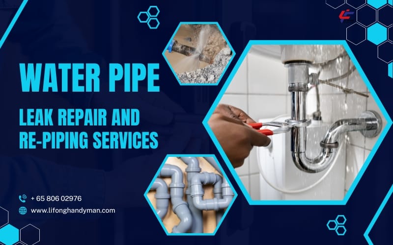 Water Pipe Leak Repair & Re-piping Services Singapore (Leaking or Burst Pipe) 2 Pipe Leak Repair