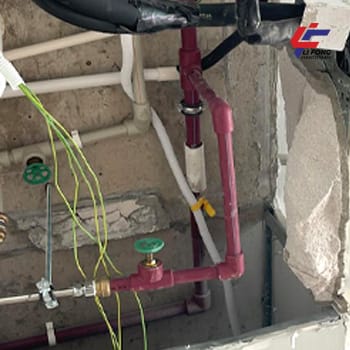 New installation re-piping of PVC pipe